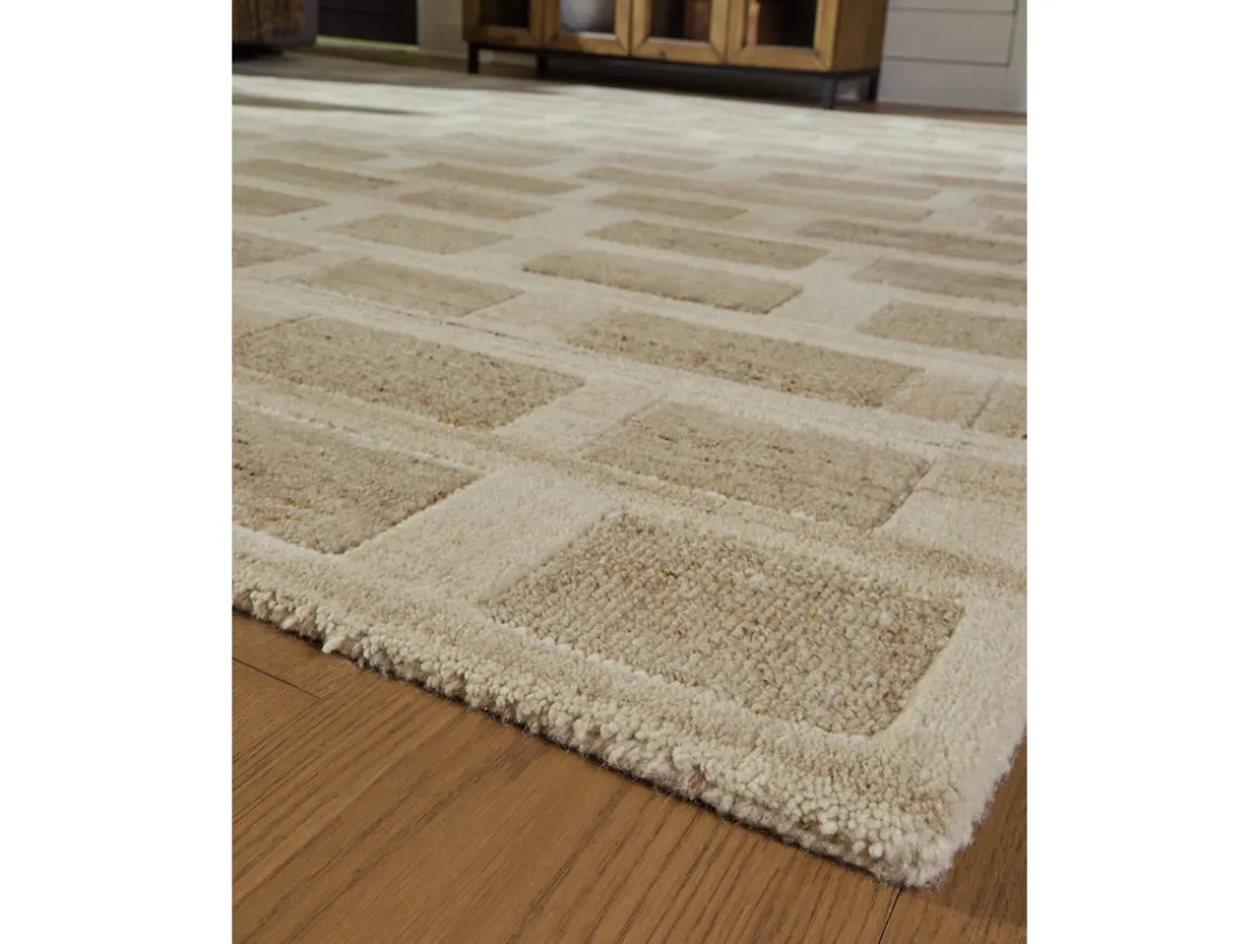 Lizgrove Rug In Tan/Brown/White, 5x7