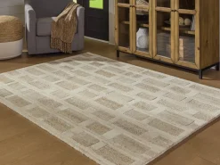 Lizgrove Rug In Tan/Brown/White, 5x7