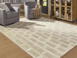 Lizgrove Rug In Tan/Brown/White, 5x7