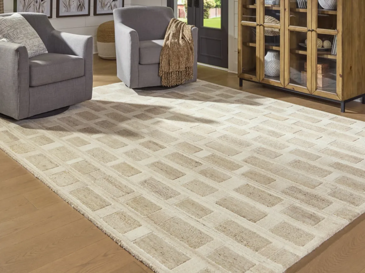 Lizgrove Rug In Tan/Brown/White, 5x7