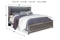 Lodanna Panel Bed, Dresser, Mirror & Nightstand In Gray
