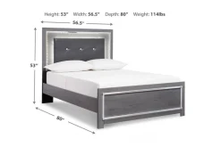 Lodanna Panel Bed, Dresser, Mirror & Nightstand In Gray