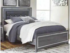 Lodanna Panel Bed In Gray, Full