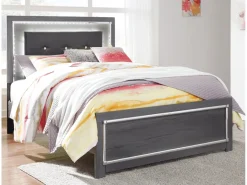 Lodanna Panel Bed In Gray, Full