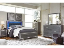 Lodanna Panel Bed In Gray, Full