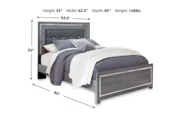Lodanna Panel Bed In Gray, Full