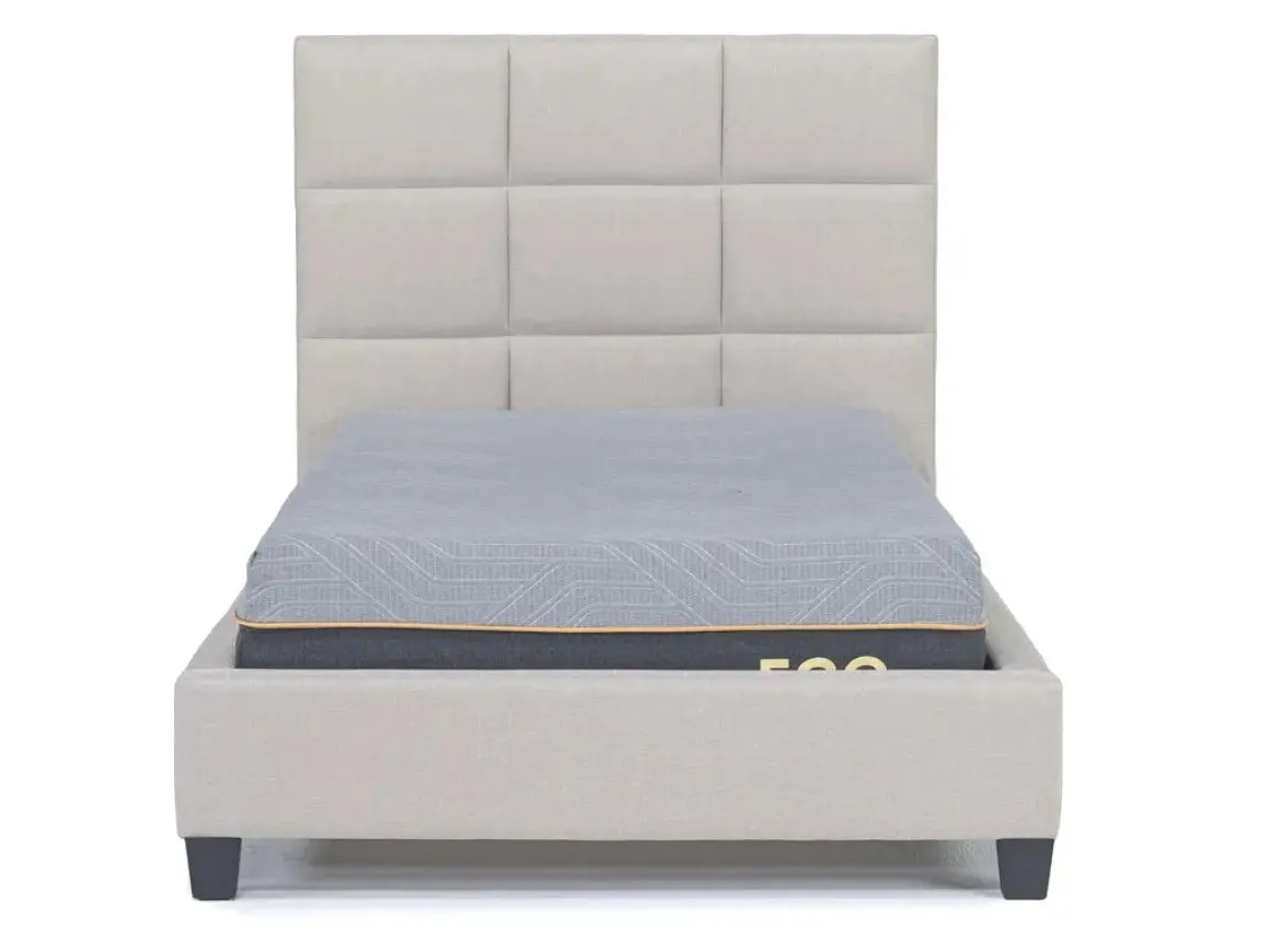 Loft 9 Upholstered Panel Bed In Sand, Twin