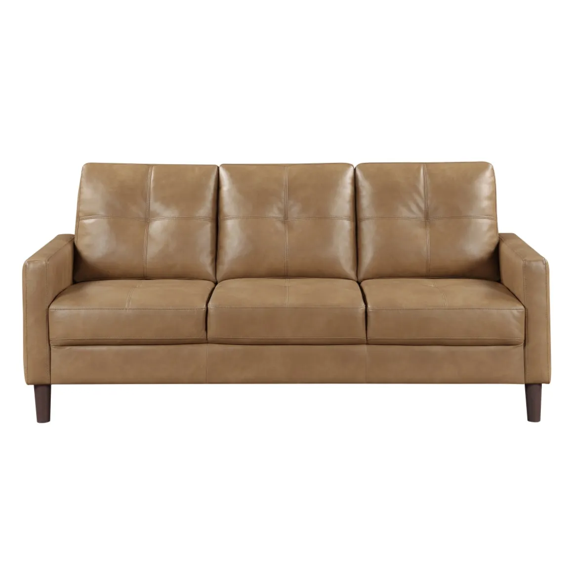 Lois Sofa & Loveseat In Camel Brown