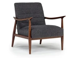 Louise Accent Chair In Sherpa Gray