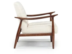 Louise Accent Chair In Sherpa Gray