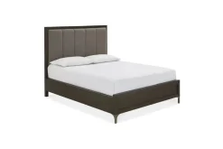 Lucerne Upholstered Panel Bed In Vintage Coffee, Queen