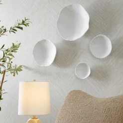 Lucky Coins Wall Art In White, Set Of 4