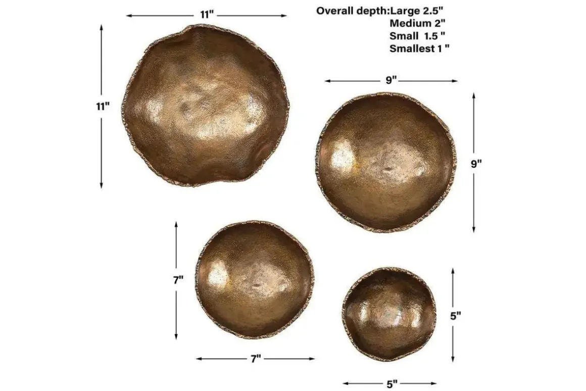 Luckycoin Wall Art In Nickel, Set Of 4