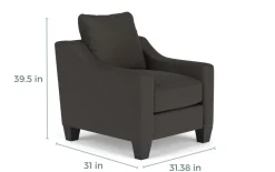 Lucy Chair In Splash Charcoal