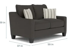 Lucy Loveseat In Splash Linen