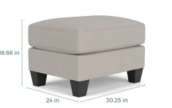 Lucy Ottoman In Splash Linen