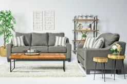 Lucy Ottoman In Splash Linen