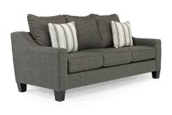 Lucy Queen Sleeper Sofa In Splash Charcoal