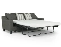 Lucy Queen Sleeper Sofa W/ Mattress In Splash Charcoal