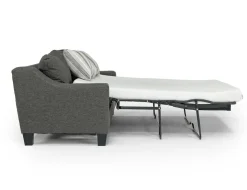 Lucy Queen Sleeper Sofa W/ Mattress In Splash Charcoal