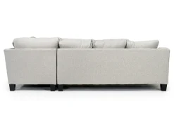 Lucy Tux Queen Sleeper Sectional W/ Mattress In Splash Charcoal, Left Facing