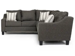Lucy Tux Queen Sleeper Sectional In Splash Linen, Right Facing
