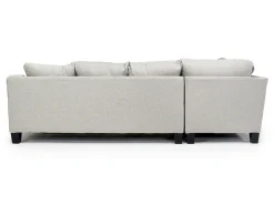 Lucy Tux Queen Sleeper Sectional In Splash Linen, Right Facing