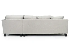 Lucy Tux Queen Sleeper Sectional In Splash Linen, Right Facing