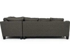 Lucy Tux Queen Sleeper Sectional In Splash Linen, Right Facing
