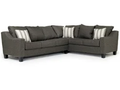 Lucy Tux Queen Sleeper Sectional In Splash Linen, Right Facing