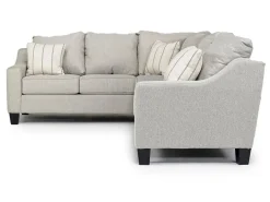 Lucy Tux Sofa Sectional In Splash Charcoal, Right Facing