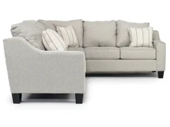 Lucy Tux Sofa Sectional In Splash Charcoal, Right Facing