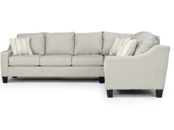 Lucy Tux Sofa Sectional In Splash Charcoal, Right Facing