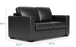 Luigi Full Sleeper Loveseat In Gray