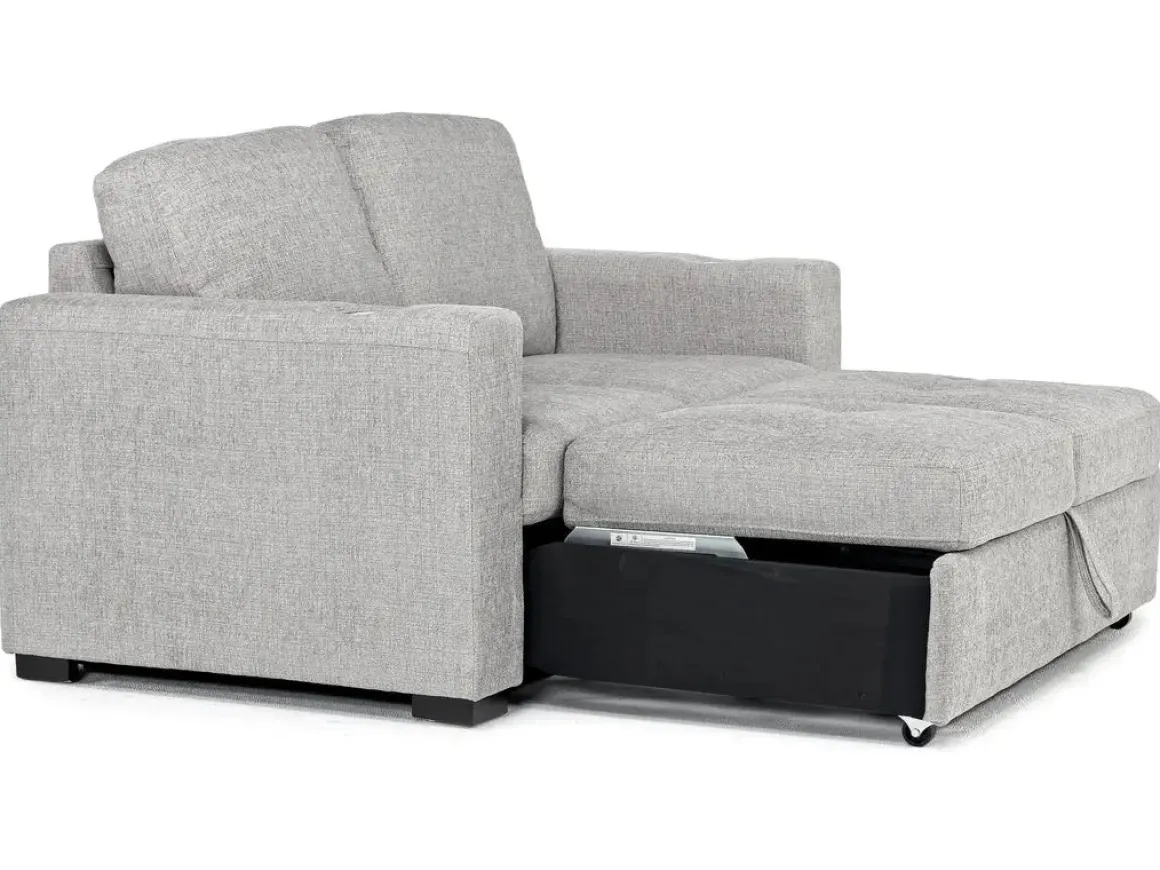 Luigi Full Sleeper Loveseat In Gray