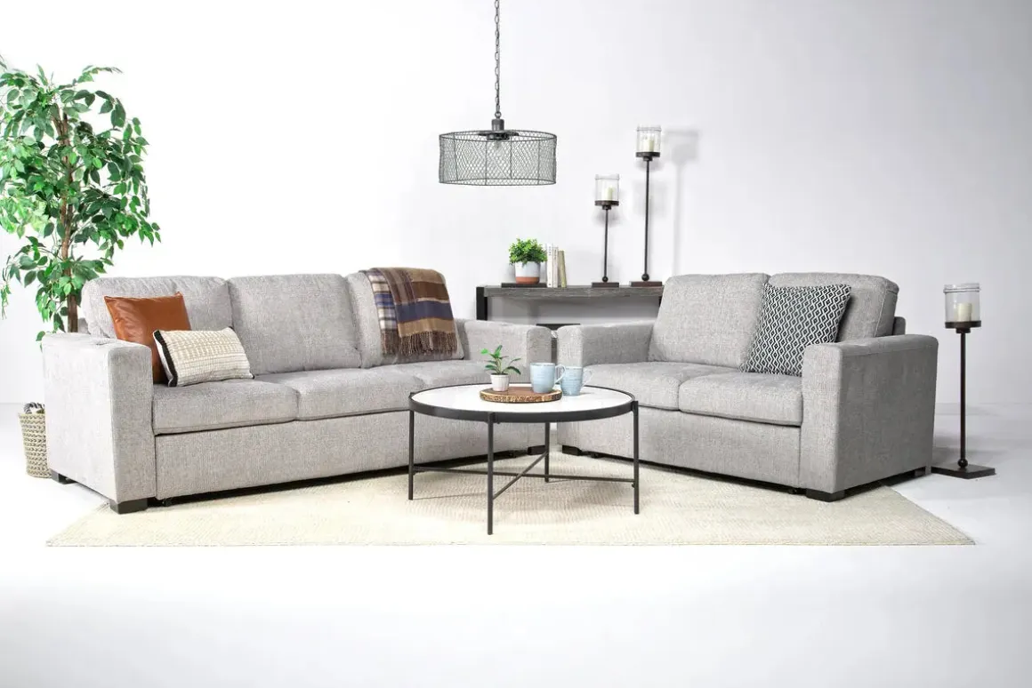 Luigi Full Sleeper Loveseat In Gray
