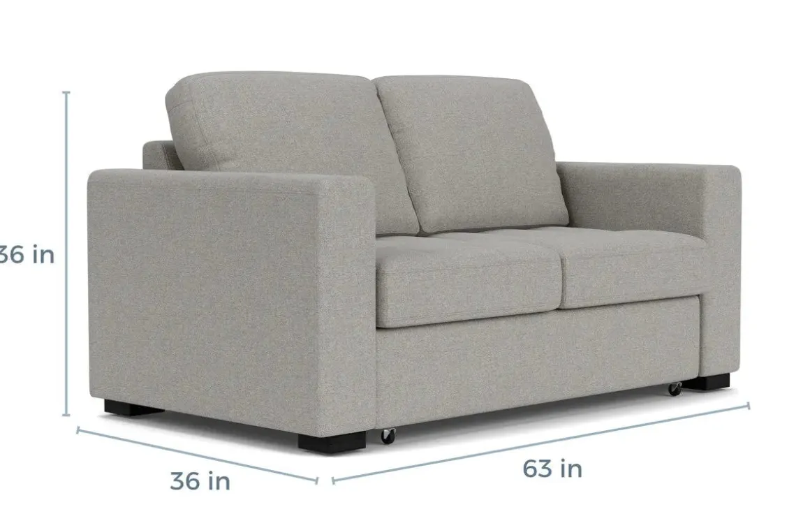 Luigi Full Sleeper Loveseat In Gray
