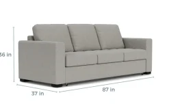 Luigi Queen Sleeper Sofa In Gray