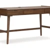 Lyncott Office Desk In Brown