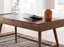 Lyncott Office Desk In Brown