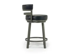 Madrid Counter Height Stool In Auburn & Brown, Swivel