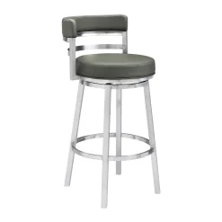 Madrid Swivel Barstool In Gray