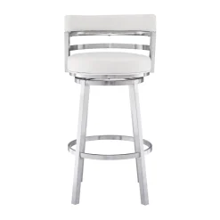 Madrid Swivel Barstool In Gray