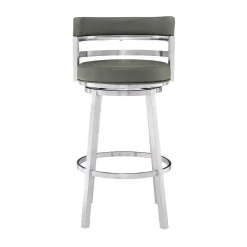 Madrid Swivel Barstool In Gray