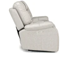 Malibu 3 Power Console Loveseat W/ Wireless Charger In Chocolate Leather