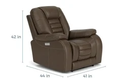 Malibu 3 Power Recliner In Chocolate Leather