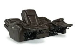 Malibu 3 Power Sofa In Chocolate Leather