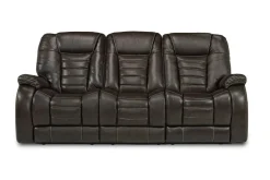 Malibu 3 Power Sofa In Chocolate Leather