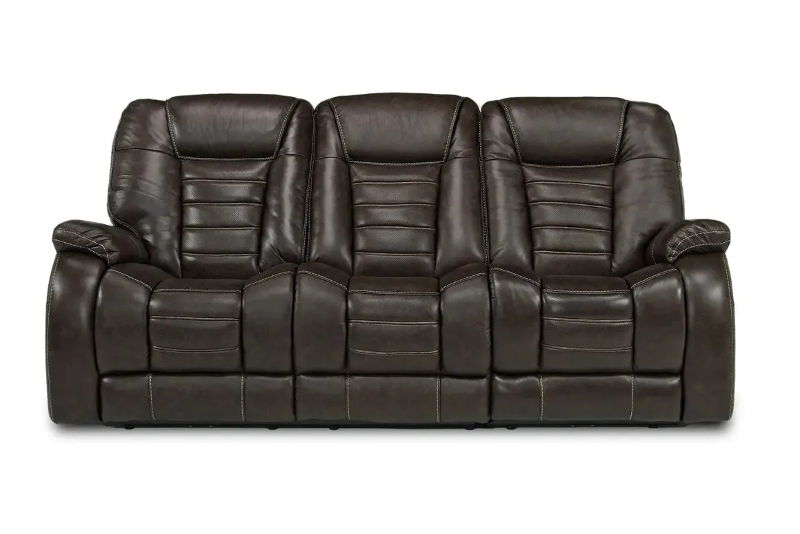 Malibu 3 Power Sofa In Chocolate Leather