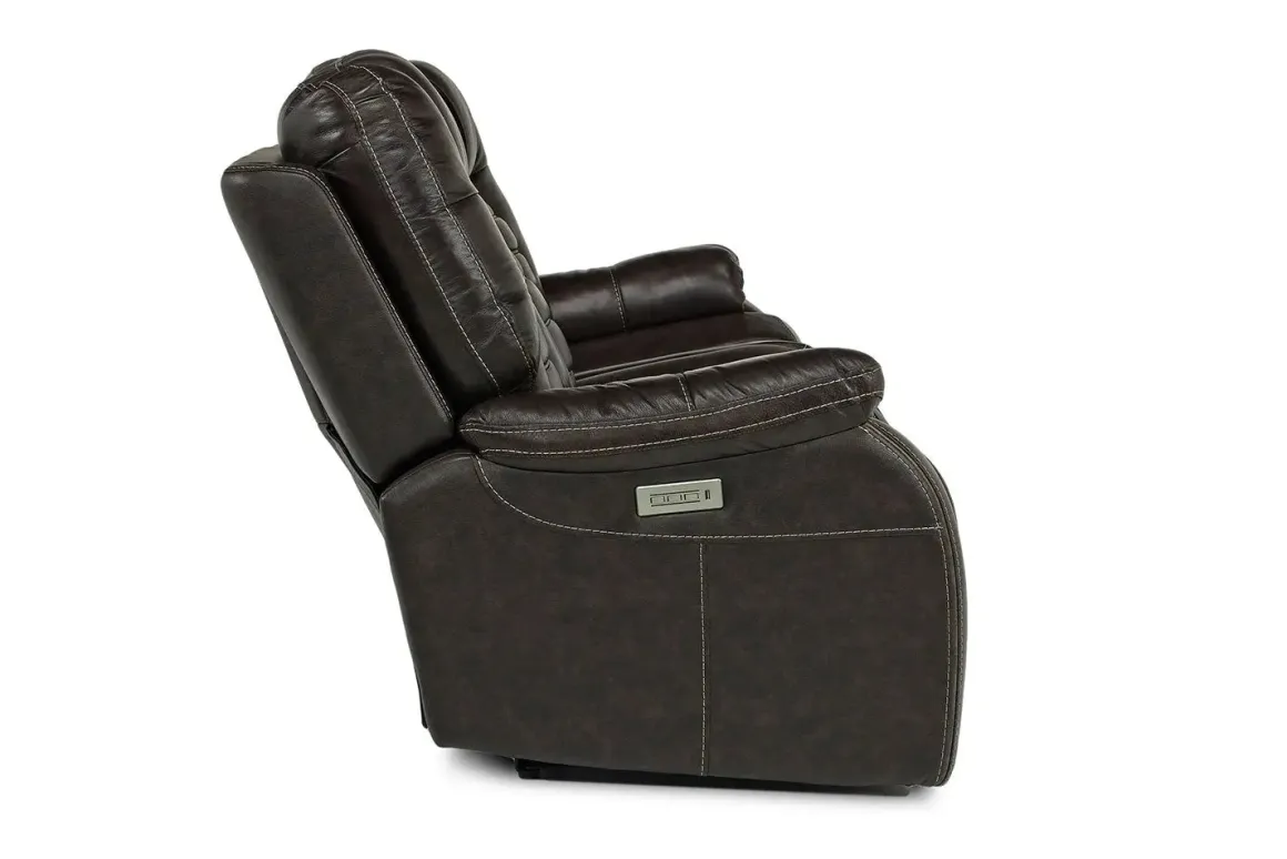 Malibu 3 Power Sofa In Chocolate Leather